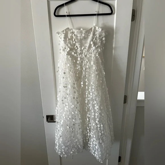 BHLDN | Dresses | Bhldn Floral Vine Fit Flare Midi Dress | Poshmark